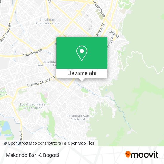 Mapa de Makondo Bar K