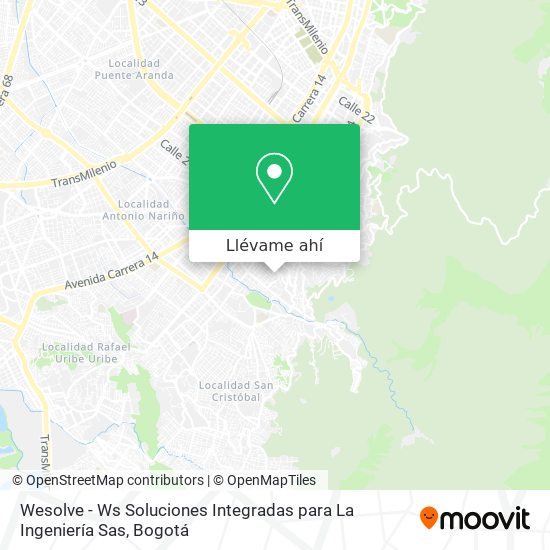 Mapa de Wesolve - Ws Soluciones Integradas para La Ingeniería Sas