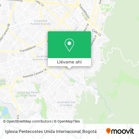 Mapa de Iglesia Pentecostes Unida Internacional