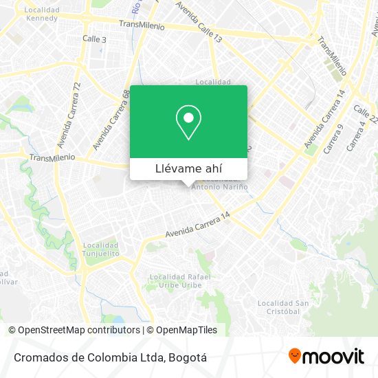 Mapa de Cromados de Colombia Ltda