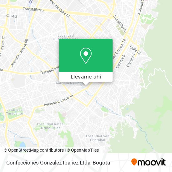 Mapa de Confecciones González Ibáñez Ltda