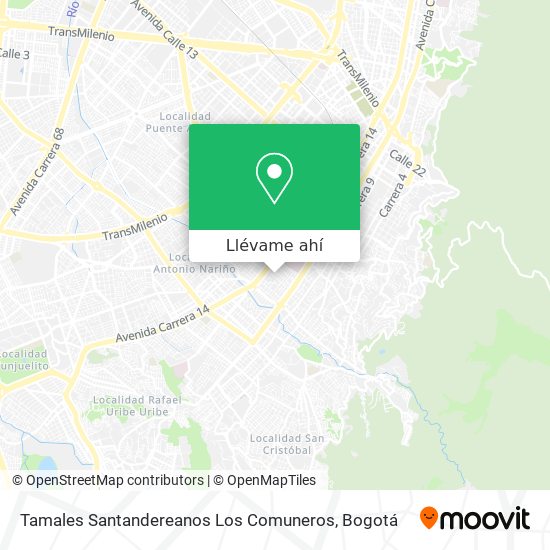 Mapa de Tamales Santandereanos Los Comuneros