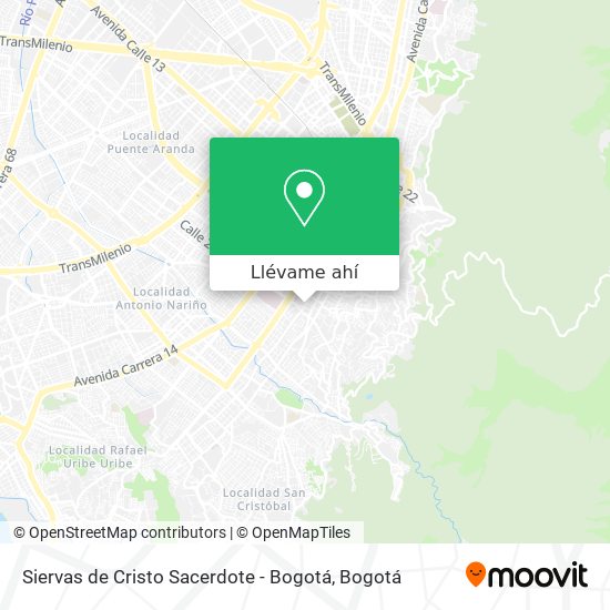 Mapa de Siervas de Cristo Sacerdote - Bogotá