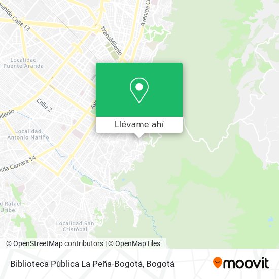 Mapa de Biblioteca Pública La Peña-Bogotá