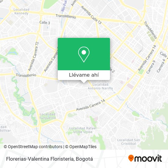 Mapa de Florerias-Valentina Floristería