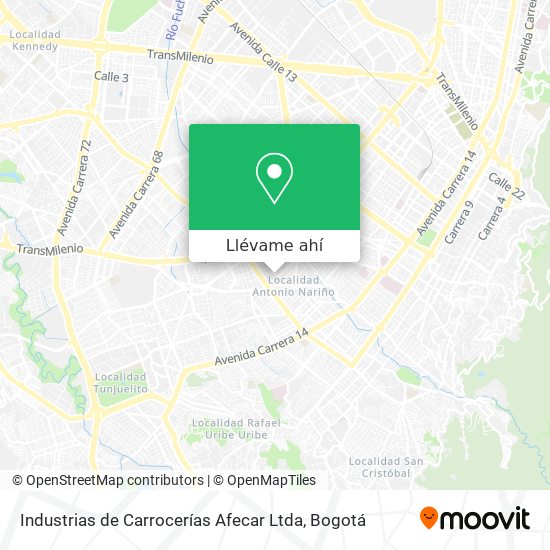 Mapa de Industrias de Carrocerías Afecar Ltda