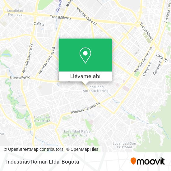 Mapa de Industrias Román Ltda