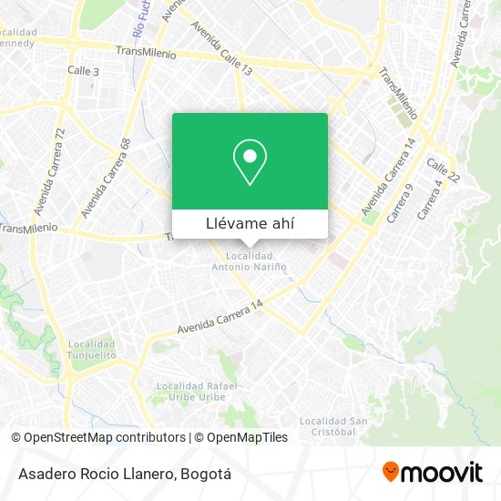 Mapa de Asadero Rocio Llanero