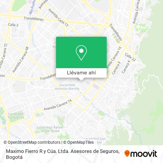 Mapa de Maximo Fierro R y Cúa. Ltda. Asesores de Seguros