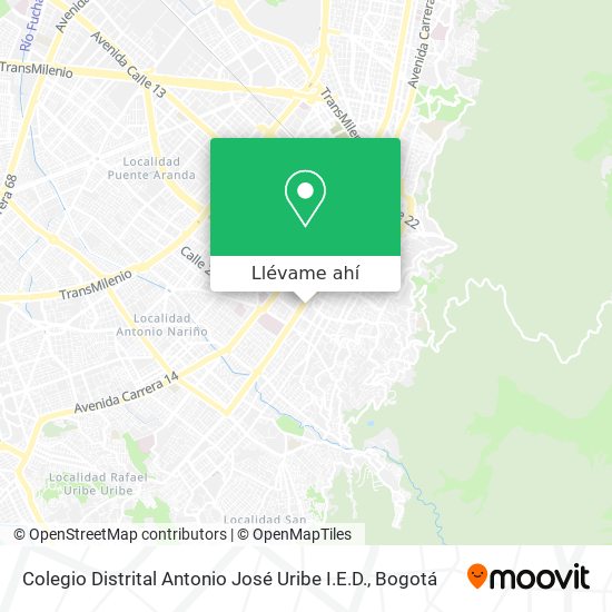 Mapa de Colegio Distrital Antonio José Uribe I.E.D.