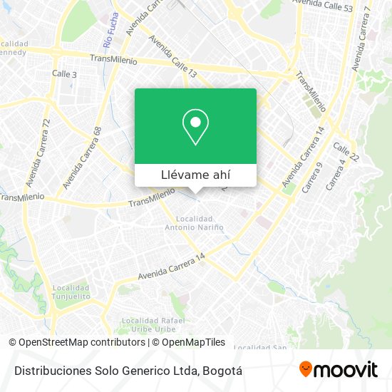 Mapa de Distribuciones Solo Generico Ltda