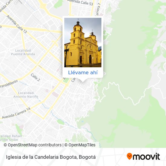 Mapa de Iglesia de la Candelaria Bogota