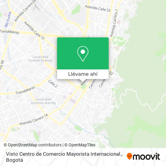 Mapa de Visto Centro de Comercio Mayorista Internacional.