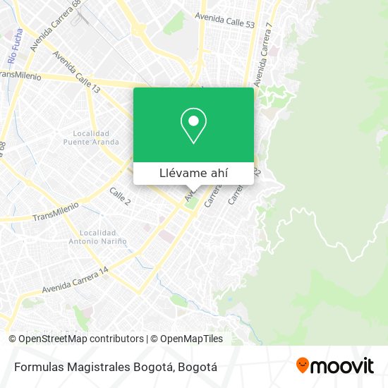 Mapa de Formulas Magistrales Bogotá