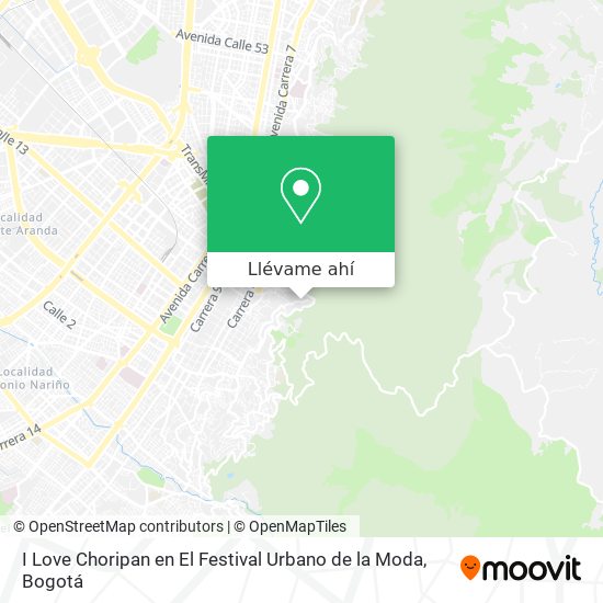 Mapa de I Love Choripan en El Festival Urbano de la Moda