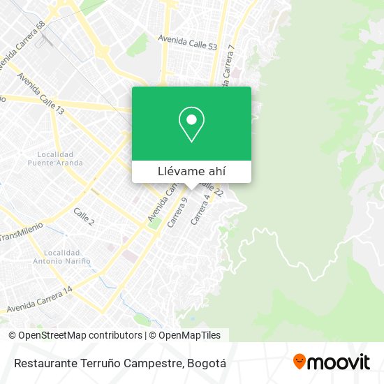 Mapa de Restaurante Terruño Campestre