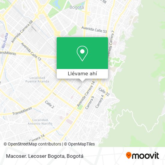 Mapa de Macoser. Lecoser Bogota