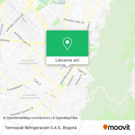 Mapa de Termopak Refrigeración S.A.S.