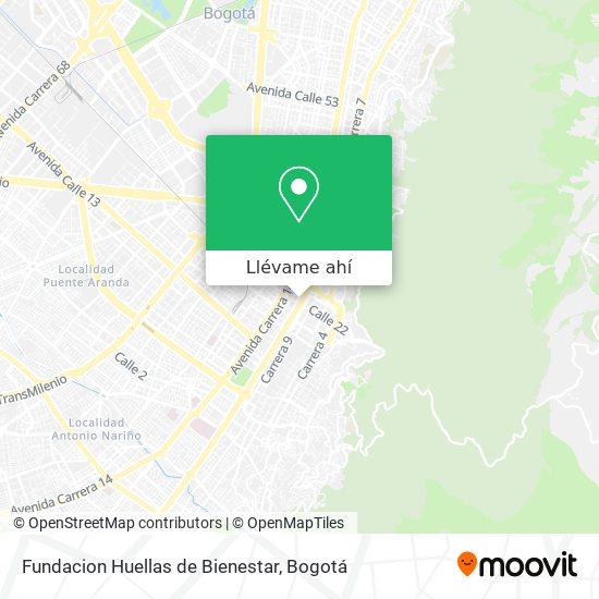 Mapa de Fundacion Huellas de Bienestar