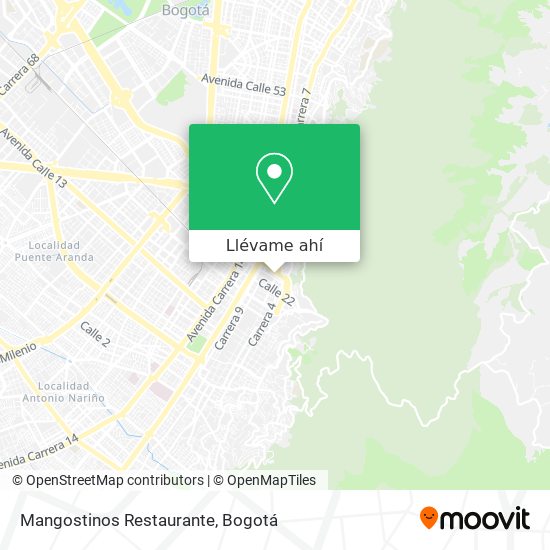 Mapa de Mangostinos Restaurante