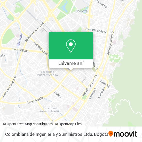 Mapa de Colombiana de Ingeniería y Suministros Ltda