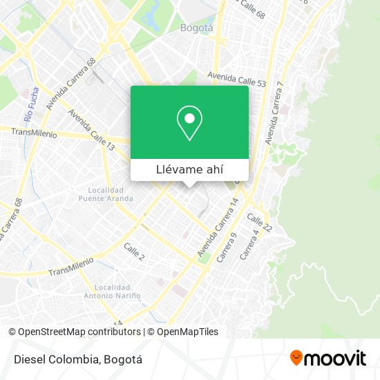 Mapa de Diesel Colombia