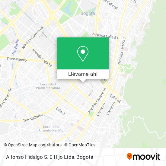 Mapa de Alfonso Hidalgo S. E Hijo Ltda