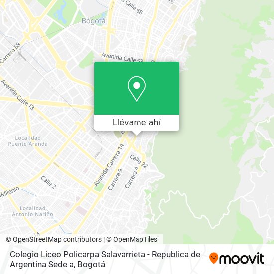 Mapa de Colegio Liceo Policarpa Salavarrieta - Republica de Argentina Sede a