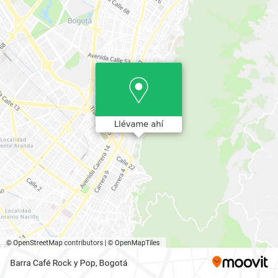 Mapa de Barra Café Rock y Pop