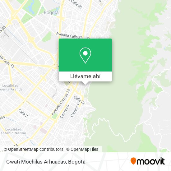 Mapa de Gwati Mochilas Arhuacas