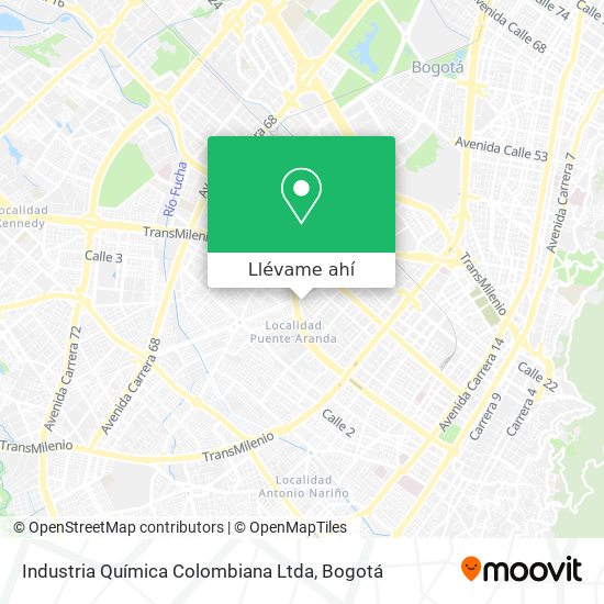 Mapa de Industria Química Colombiana Ltda