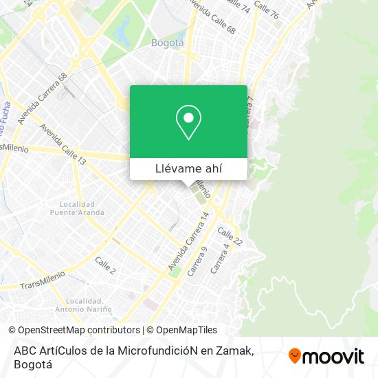 Mapa de ABC ArtíCulos de la MicrofundicióN en Zamak