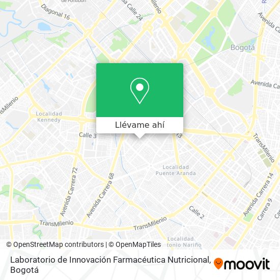 Mapa de Laboratorio de Innovación Farmacéutica Nutricional