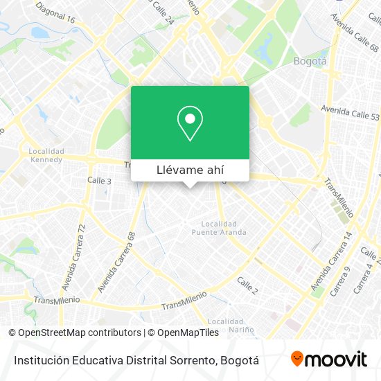 Mapa de Institución Educativa Distrital Sorrento