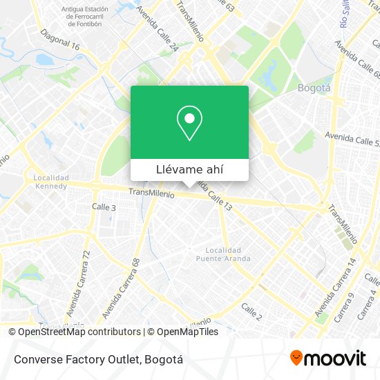 Mapa de Converse Factory Outlet