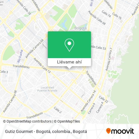 Mapa de Gutiz Gourmet - Bogotá, colombia.