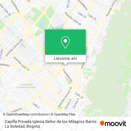 Mapa de Capilla Privada Iglesia Señor de los Milagros Barrio La Soledad