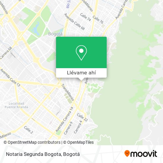 Mapa de Notaria Segunda Bogota