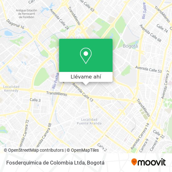 Mapa de Fosderquímica de Colombia Ltda