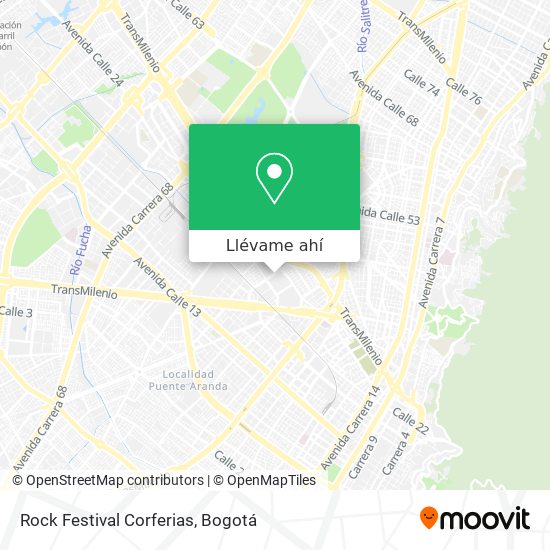 Mapa de Rock Festival Corferias