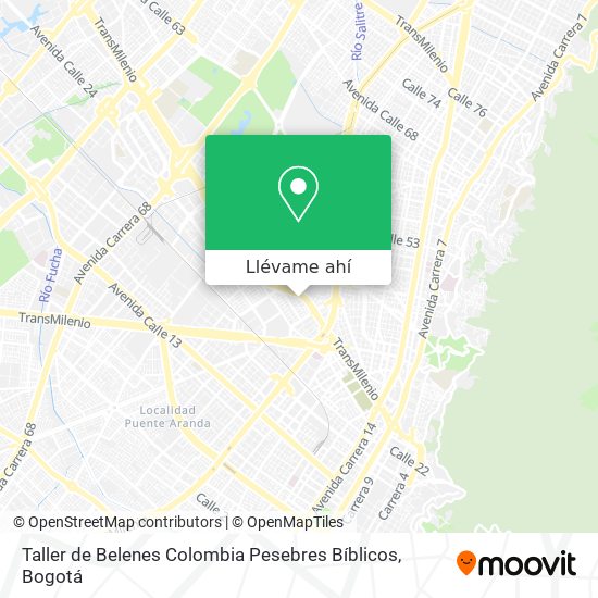 Mapa de Taller de Belenes Colombia Pesebres Bíblicos