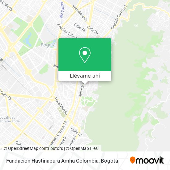 Mapa de Fundación Hastinapura Amha Colombia