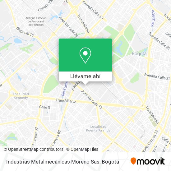 Mapa de Industrias Metalmecánicas Moreno Sas