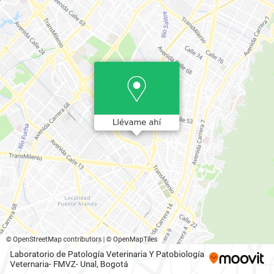 Mapa de Laboratorio de Patología Veterinaria Y Patobiología Veternaria- FMVZ- Unal