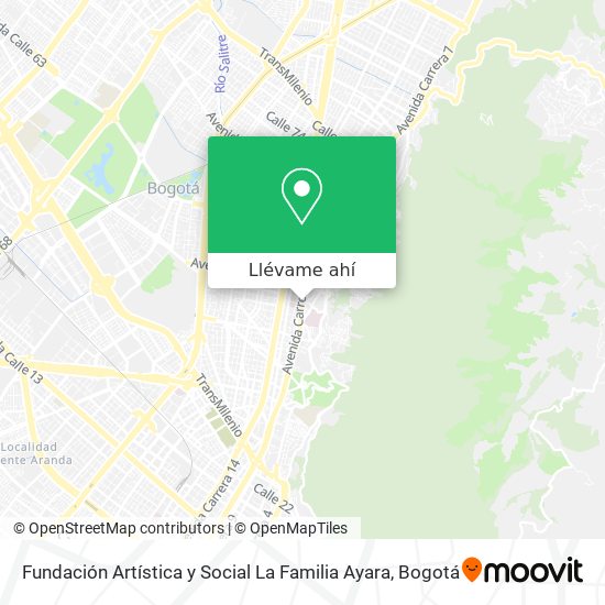 Mapa de Fundación Artística y Social La Familia Ayara