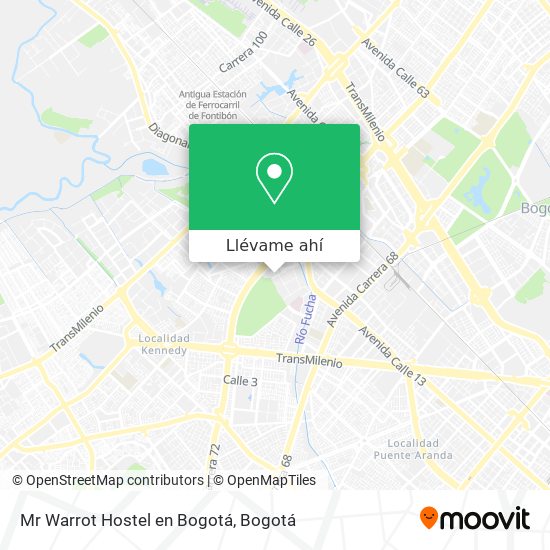 Mapa de Mr Warrot Hostel en Bogotá