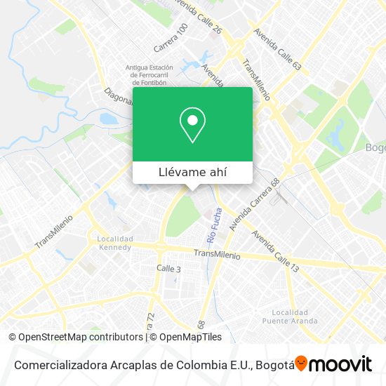 Mapa de Comercializadora Arcaplas de Colombia E.U.