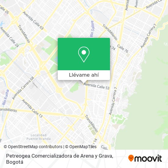 Mapa de Petreogea Comercializadora de Arena y Grava