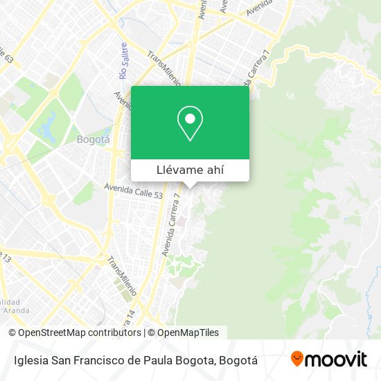 Mapa de Iglesia San Francisco de Paula Bogota