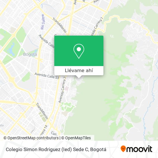 Mapa de Colegio Simon Rodriguez (Ied) Sede C